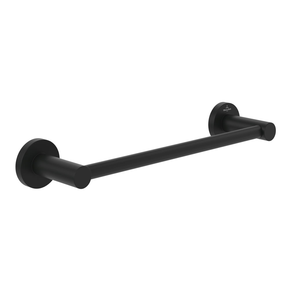 Cutout image of Villeroy & Boch Elements Tender Matt Black 366mm Towel Rail